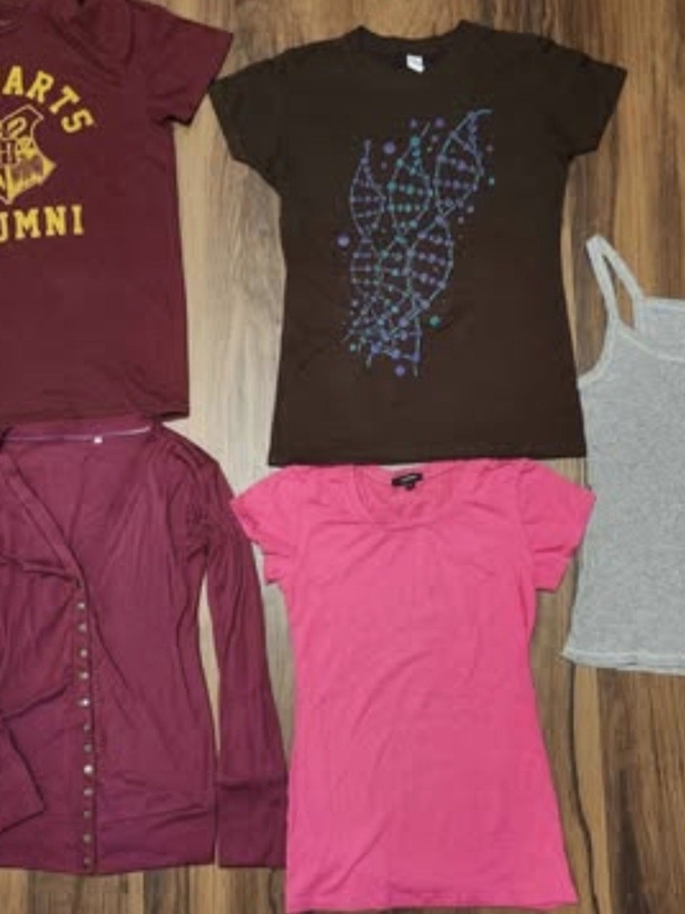 Womens Lot of 5 Sz Sm Spring Tees, Cardigan, & Tank, 4 NWOT, 1 Very Gently Loved